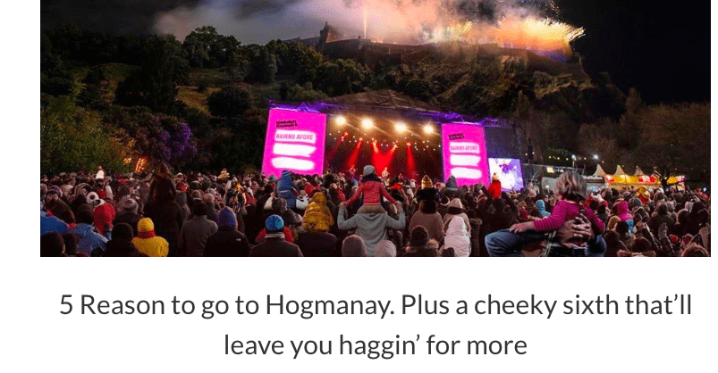 5 REASONS TO VISIT EDINBURGH’S HOGMANAY FOR NEW YEAR’S EVE