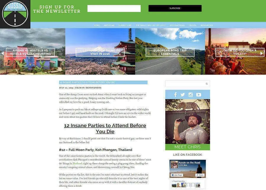 Aussie On The Road | Top 12 Insane Parties To Attend Before You Die