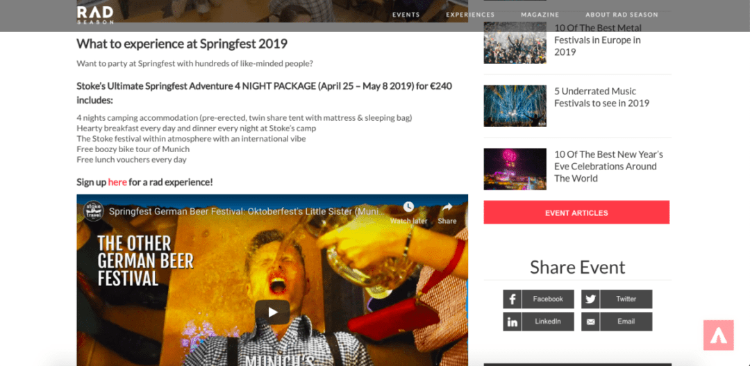 Springfest Munich Germany