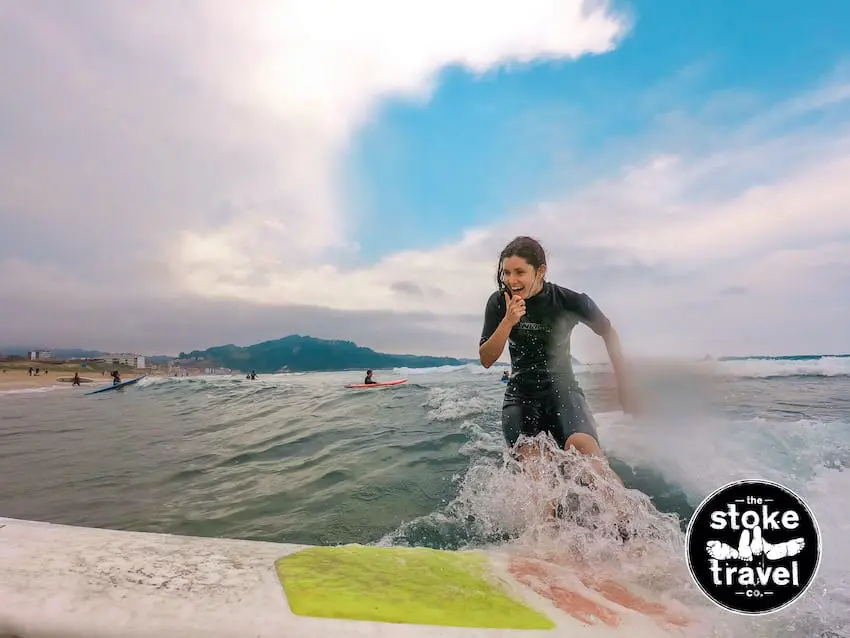 premier cours de surf