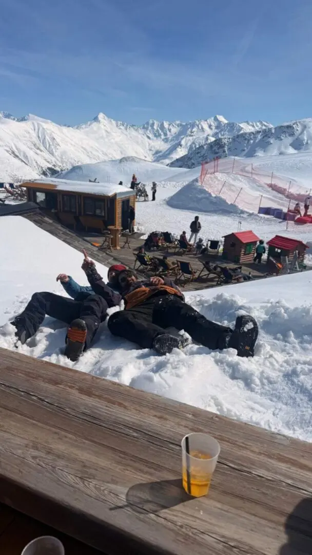 Guests on a sunny terrace in Livigno, March 2026