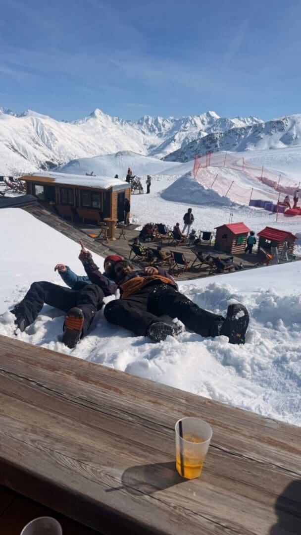 Guests on a sunny terrace in Livigno, March 2026